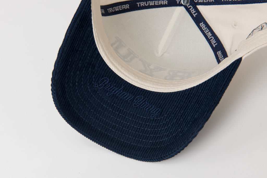 BYU Fade Hat Cougars Navy Corduroy Brim