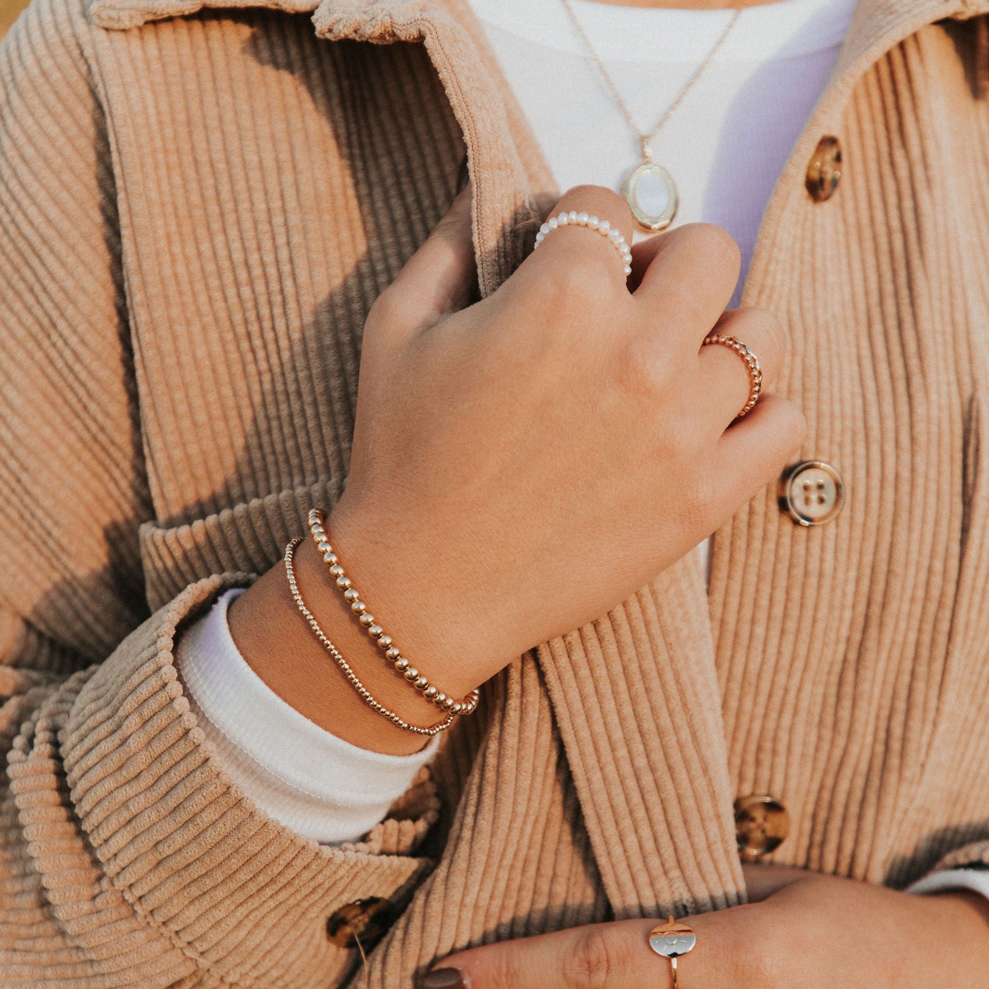 Staci Gold Filled Bead Bracelet