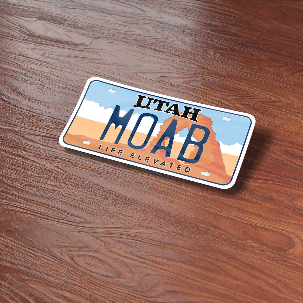 Moab Utah License Plate Sticker