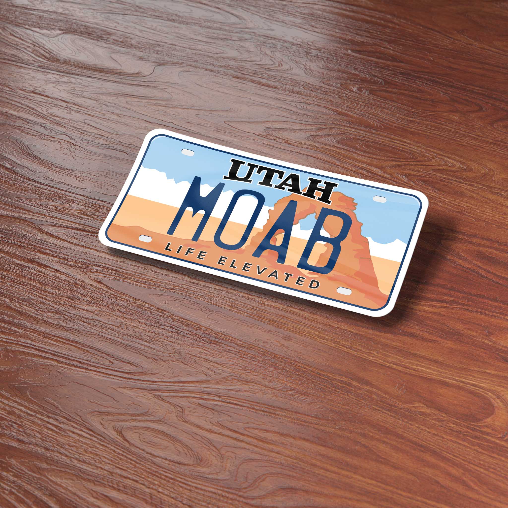 Moab Utah License Plate Sticker