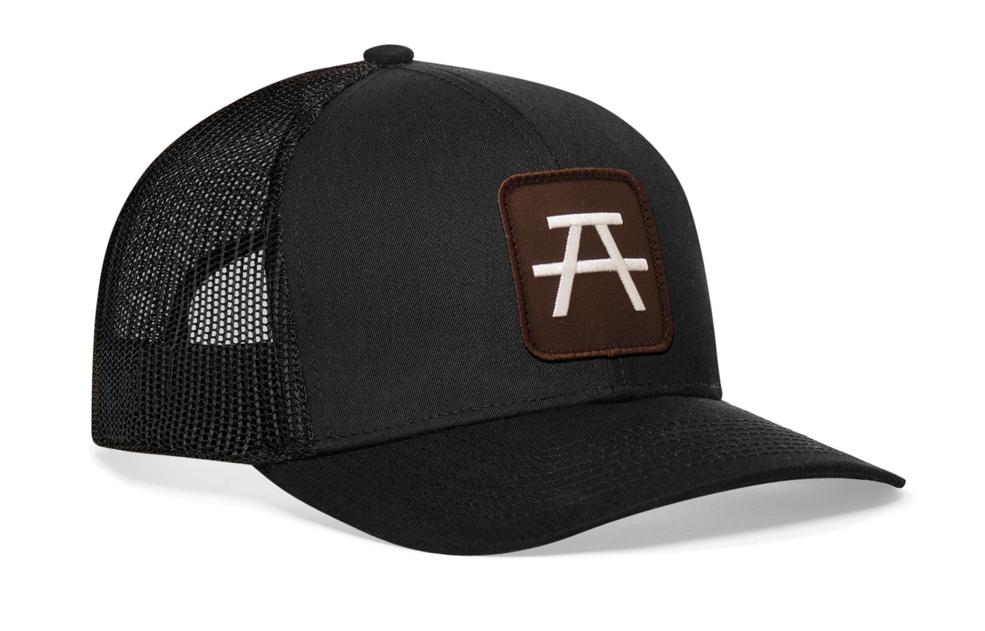 Picnic Area Trucker Hat  |  Black Campground Trail Signs Snapback
