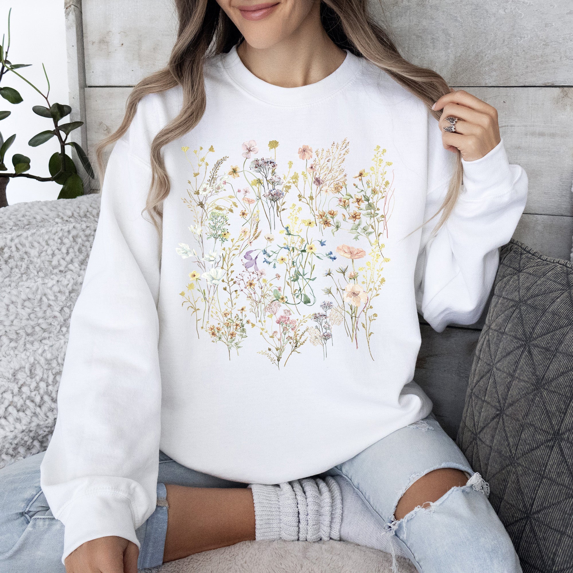Mountain Pressed Wildflowers Sweatshirt