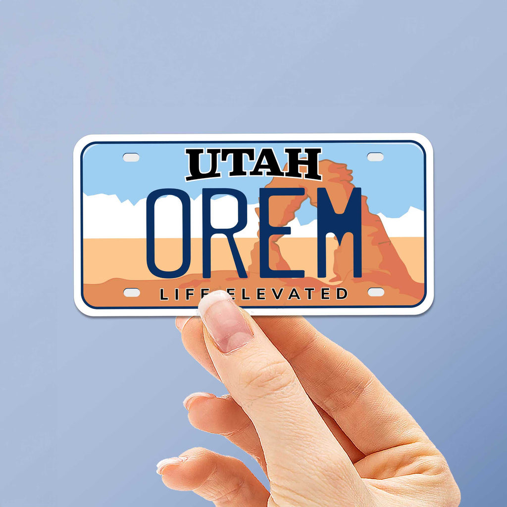 Utah License Plate Stickers - Choose Your UT City or National Park
