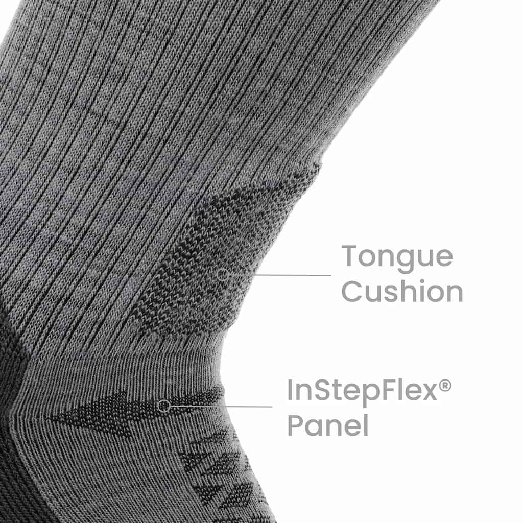 8 Pairs Stone - Hike Crew Midweight Merino Wool Sock