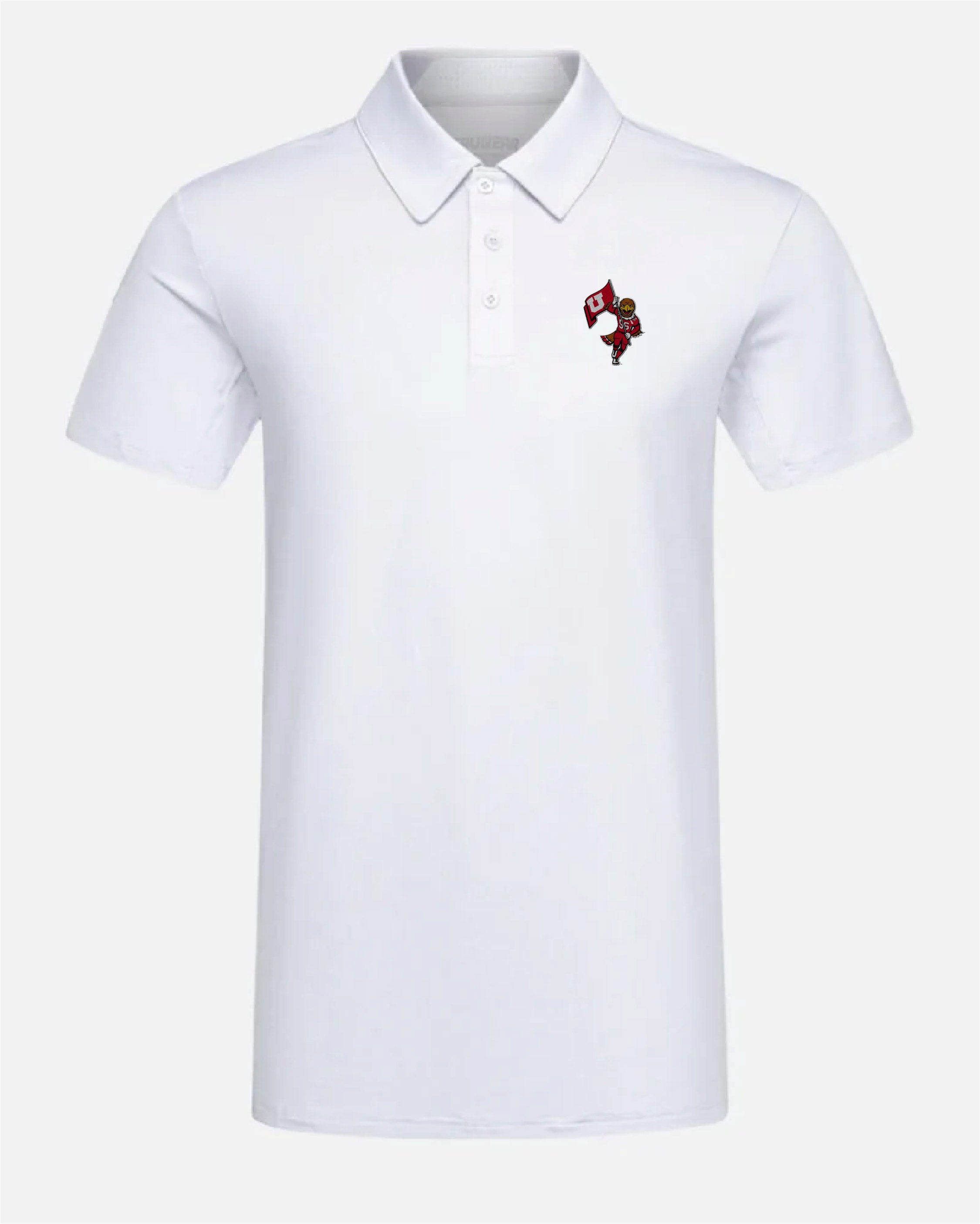 UofU Crest 2.0 Polo Light Grey