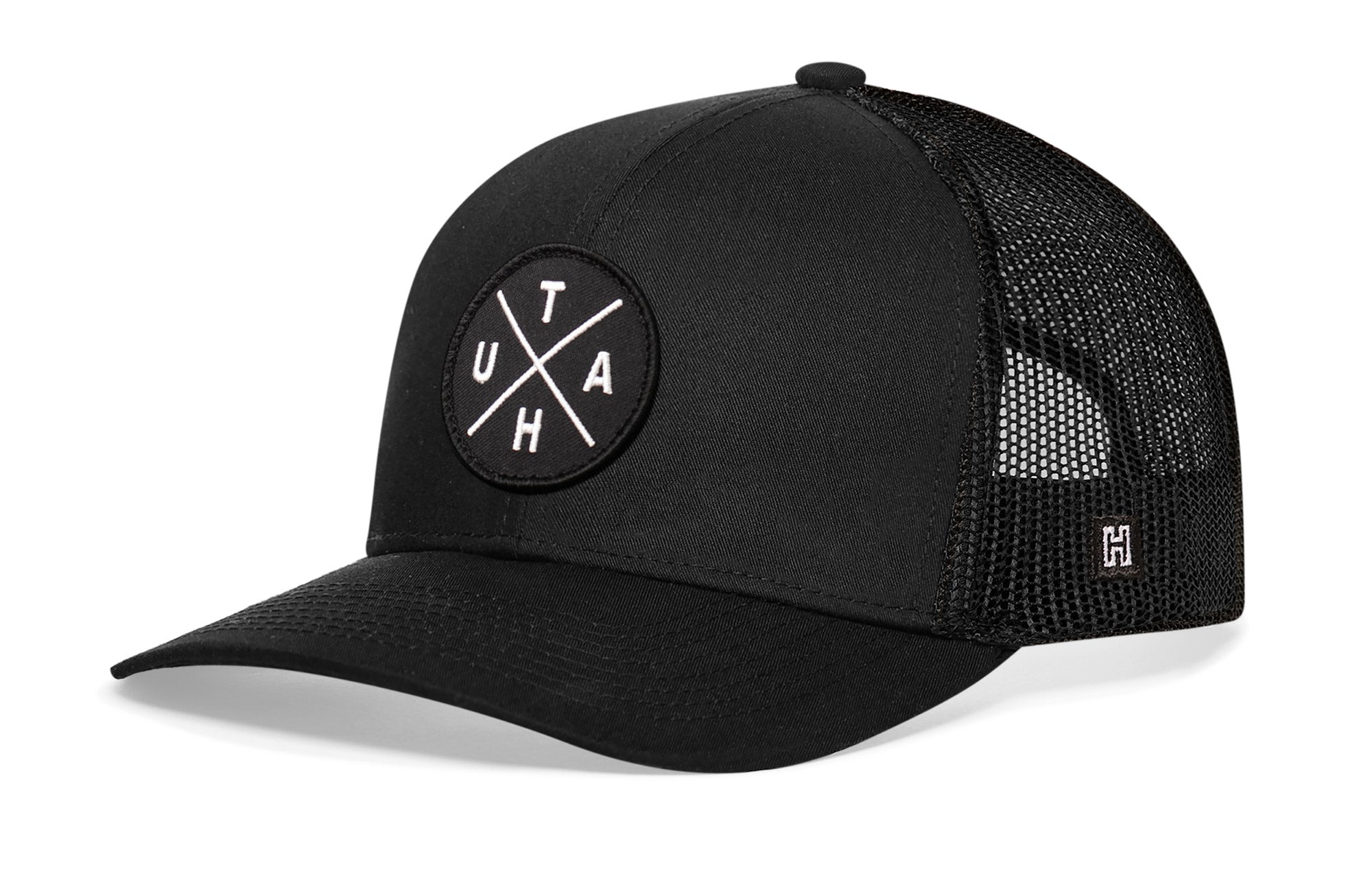 Utah Trucker Hat  |  Black UTAH X Snapback