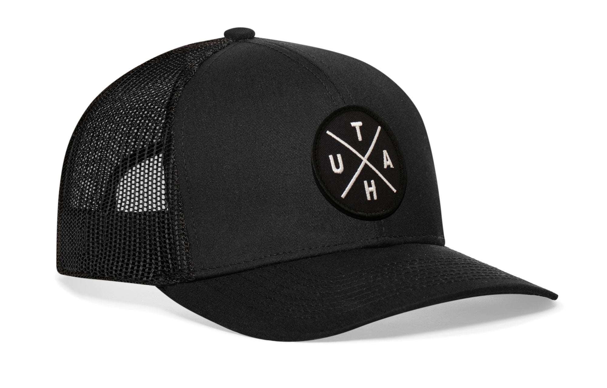 Utah Trucker Hat  |  Black UTAH X Snapback