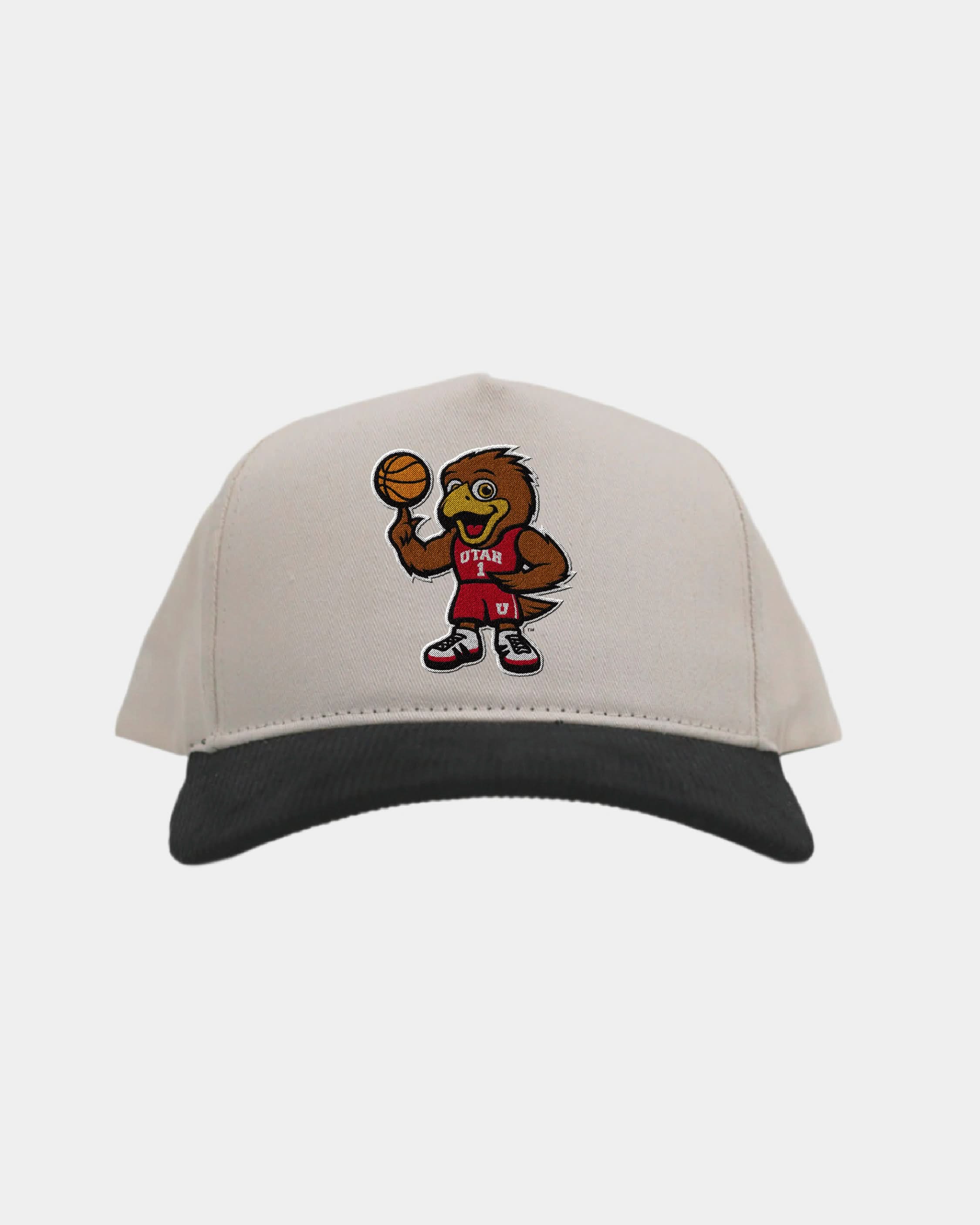 UofU Cream Black Cord Brim Fade Hat