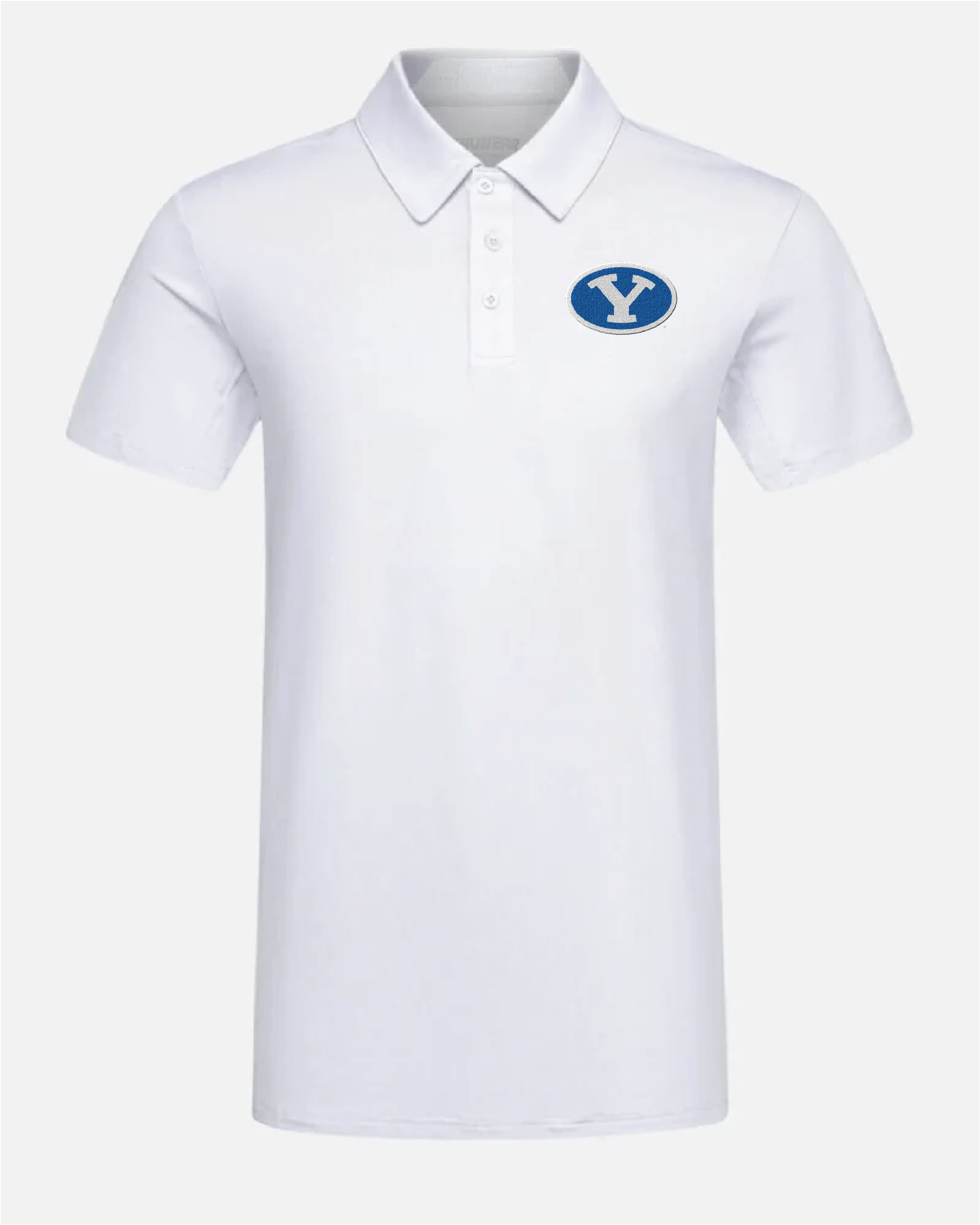 BYU Crest 2.0 Polo Light Grey