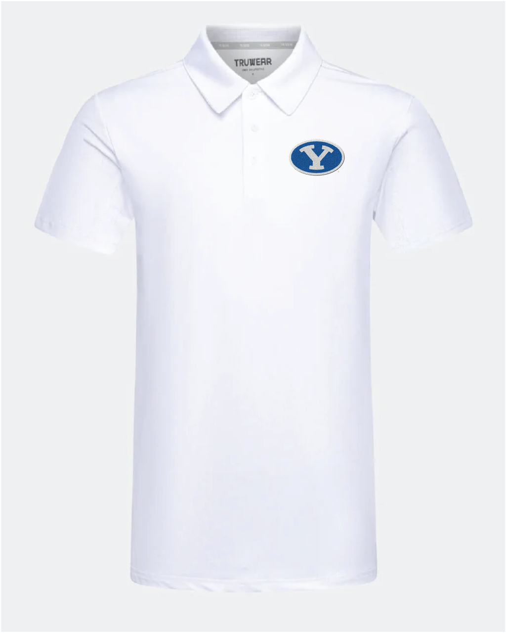 BYU Crest 2.0 Polo White