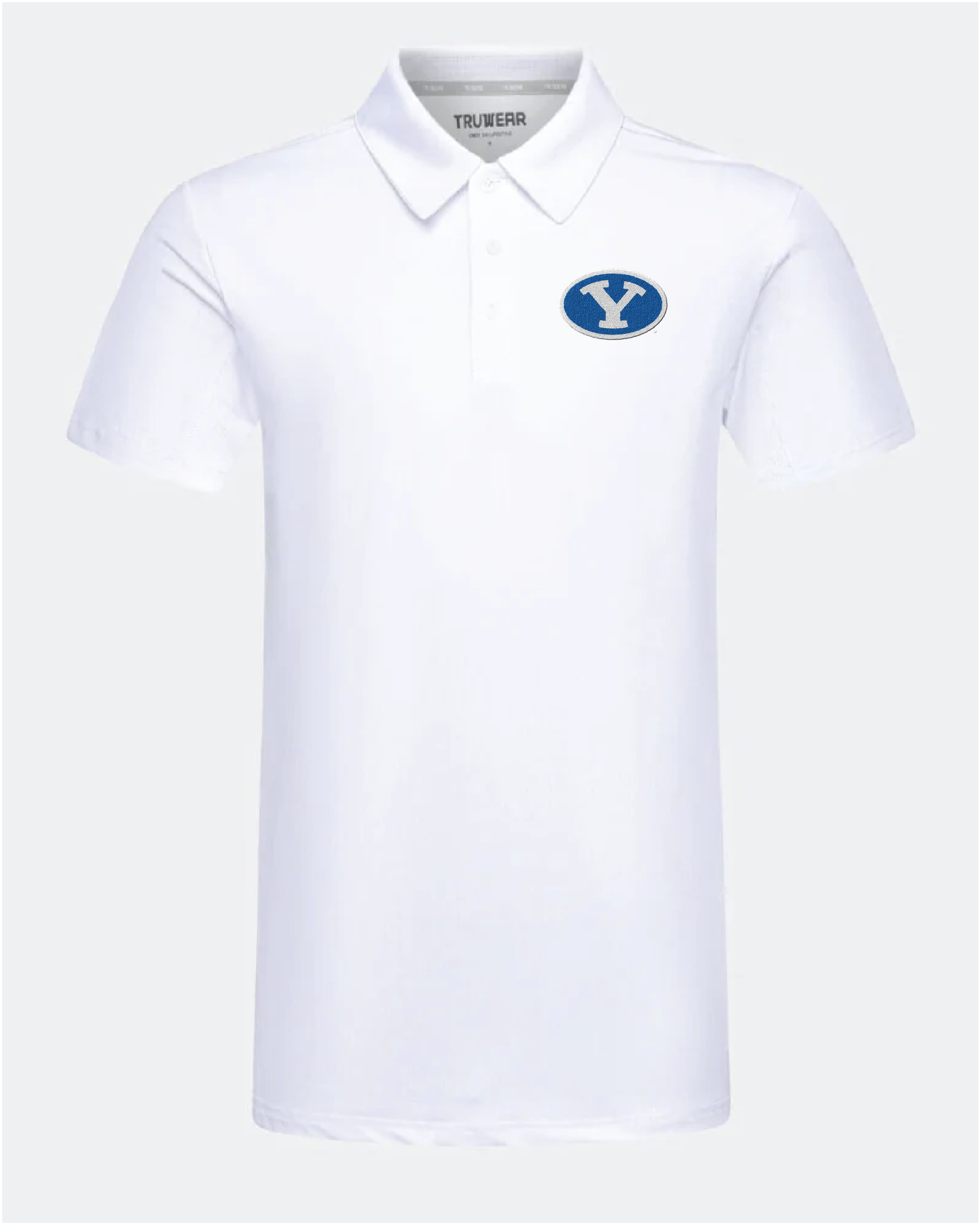 BYU Crest 2.0 Polo White