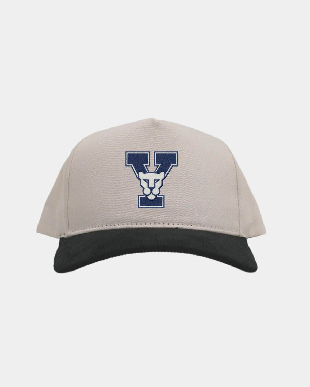 BYU Cream Black Cord Brim Fade Hat