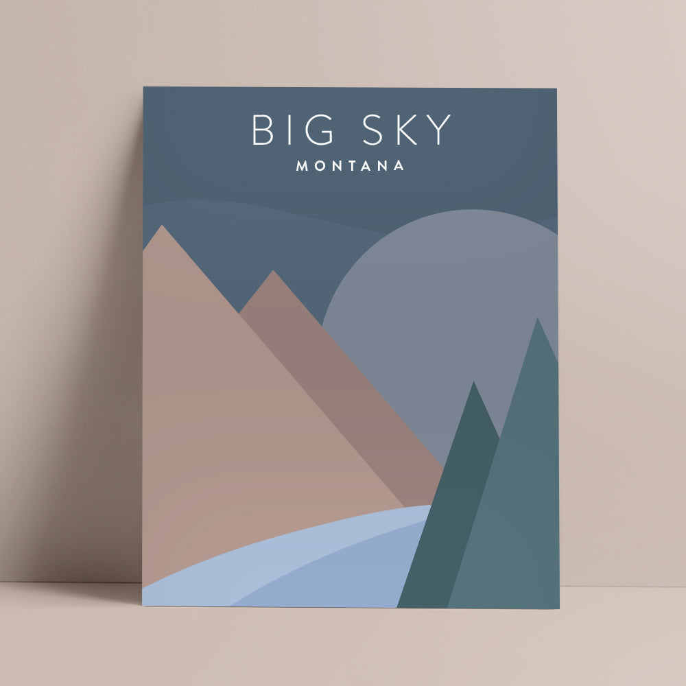 Big Sky, Montana Minimalist Wall Art