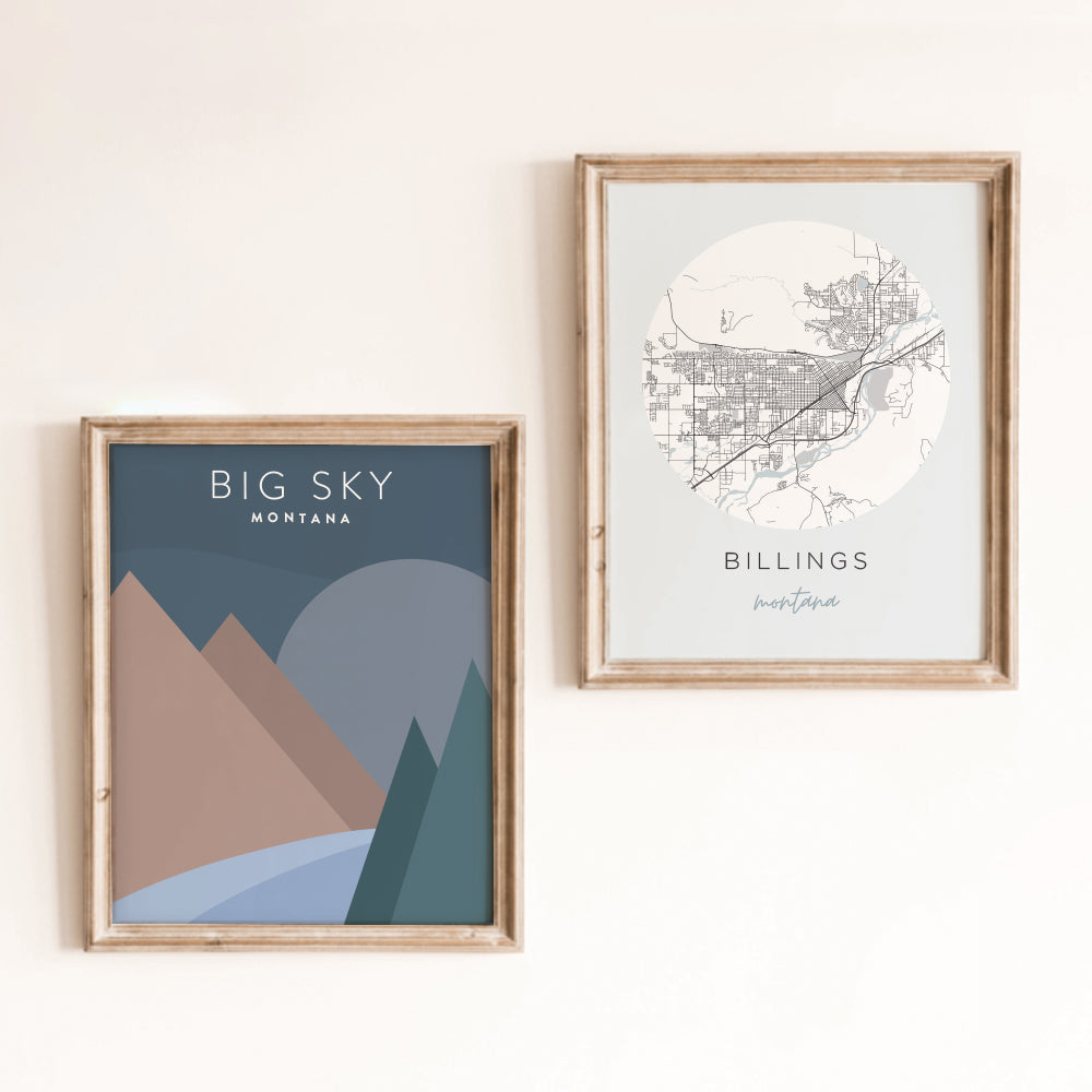 Big Sky, Montana Minimalist Wall Art
