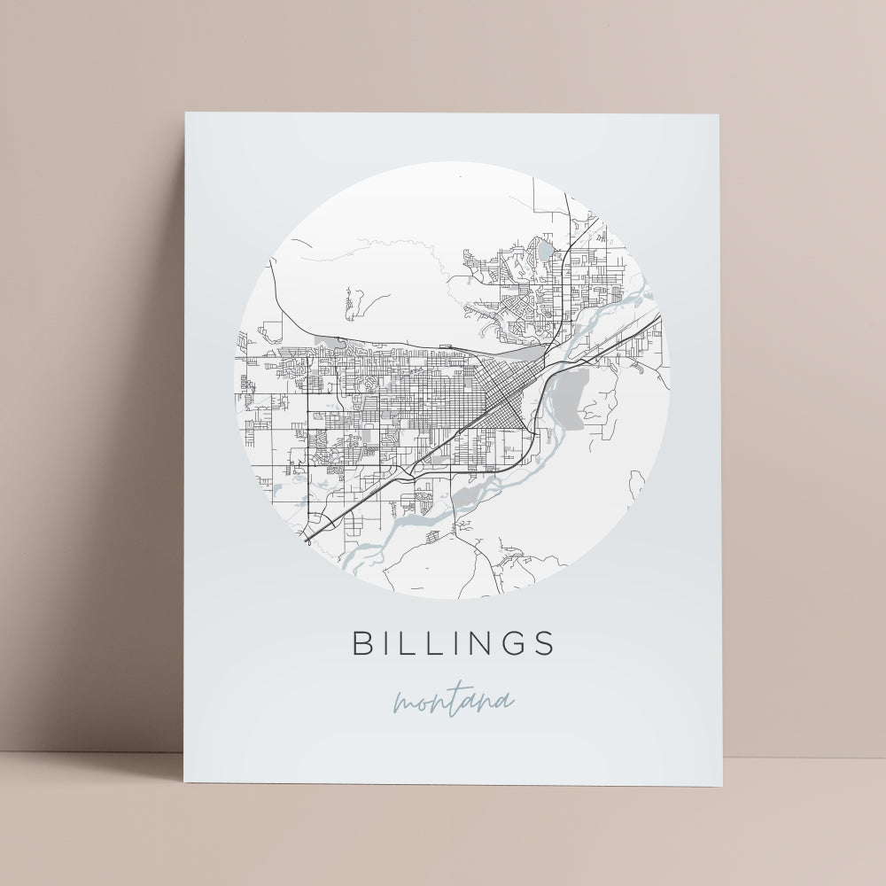 Billings, Montana Map Poster