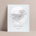 Billings, Montana Map Poster