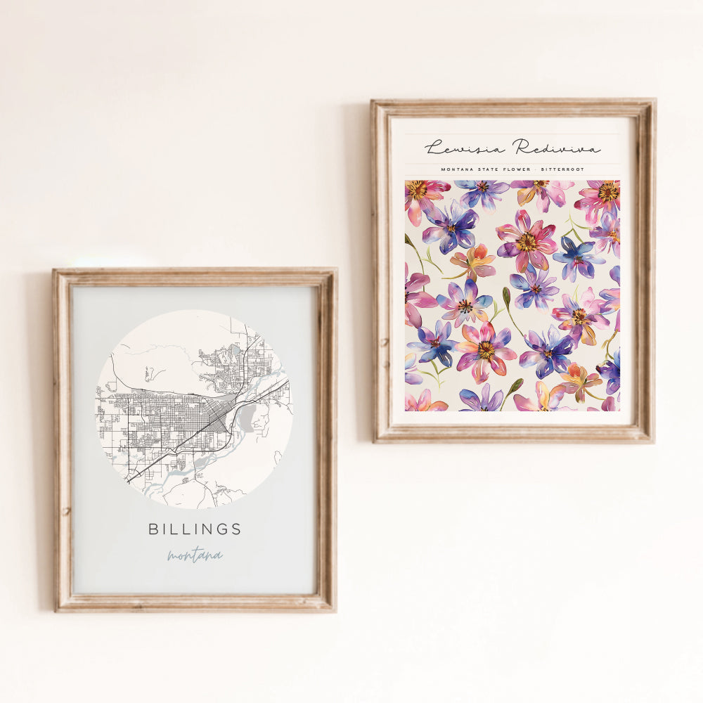 Billings, Montana Map Poster