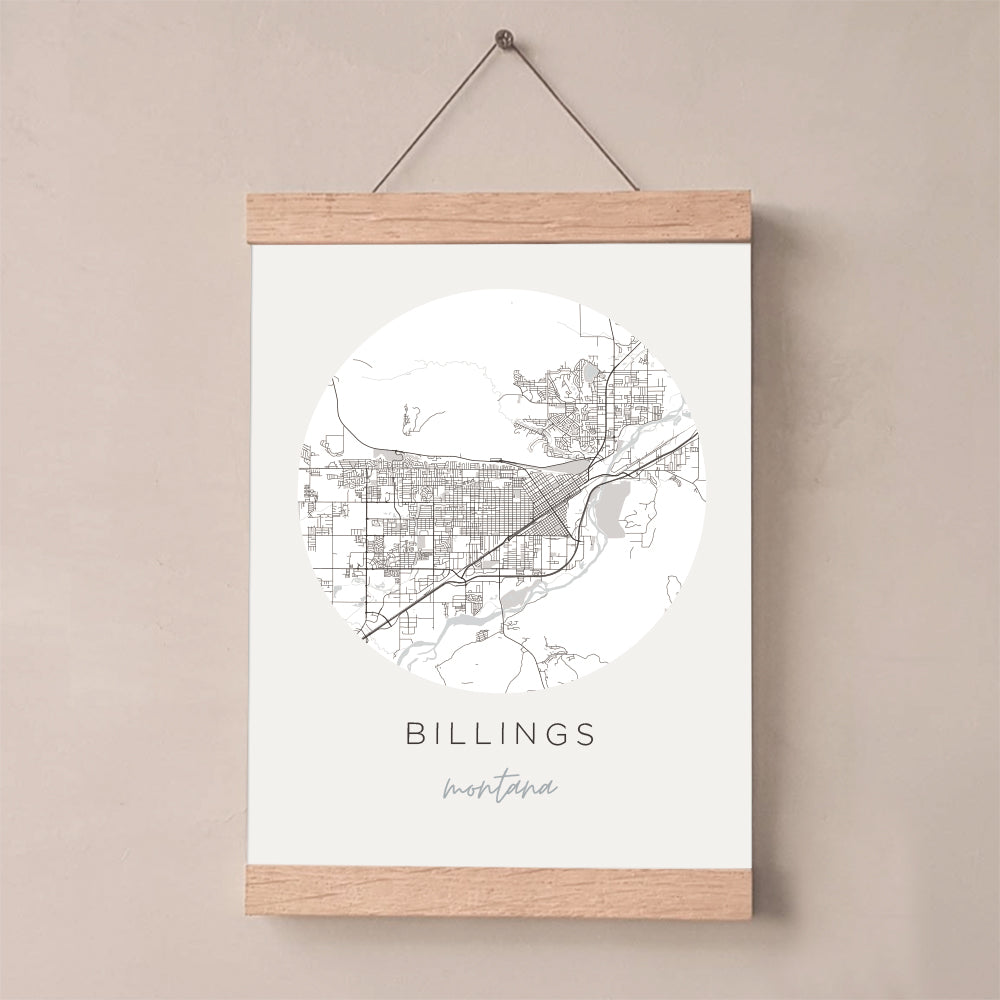 Billings, Montana Map Poster