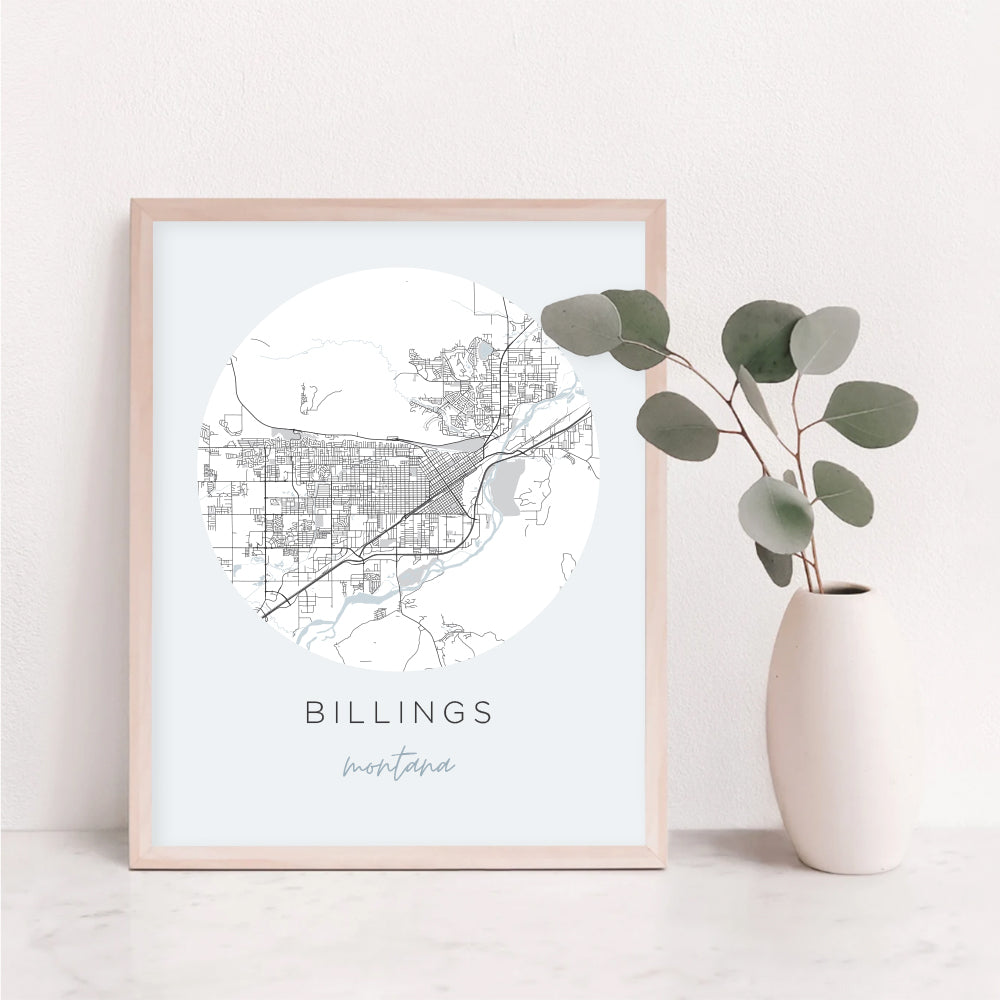 Billings, Montana Map Poster