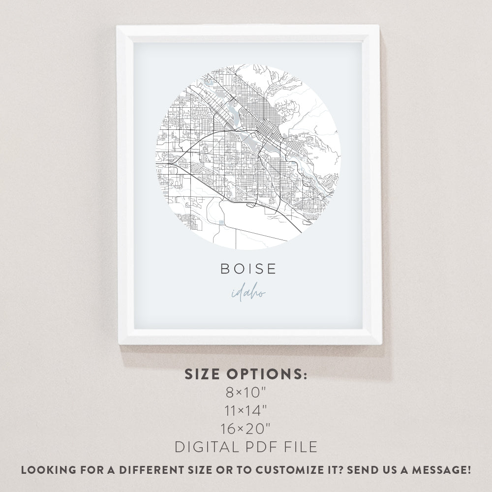 Boise, Idaho Map Poster