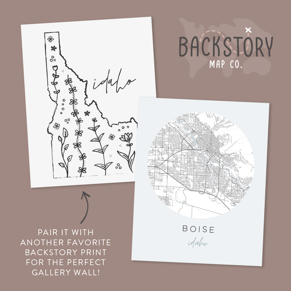 Boise, Idaho Map Poster