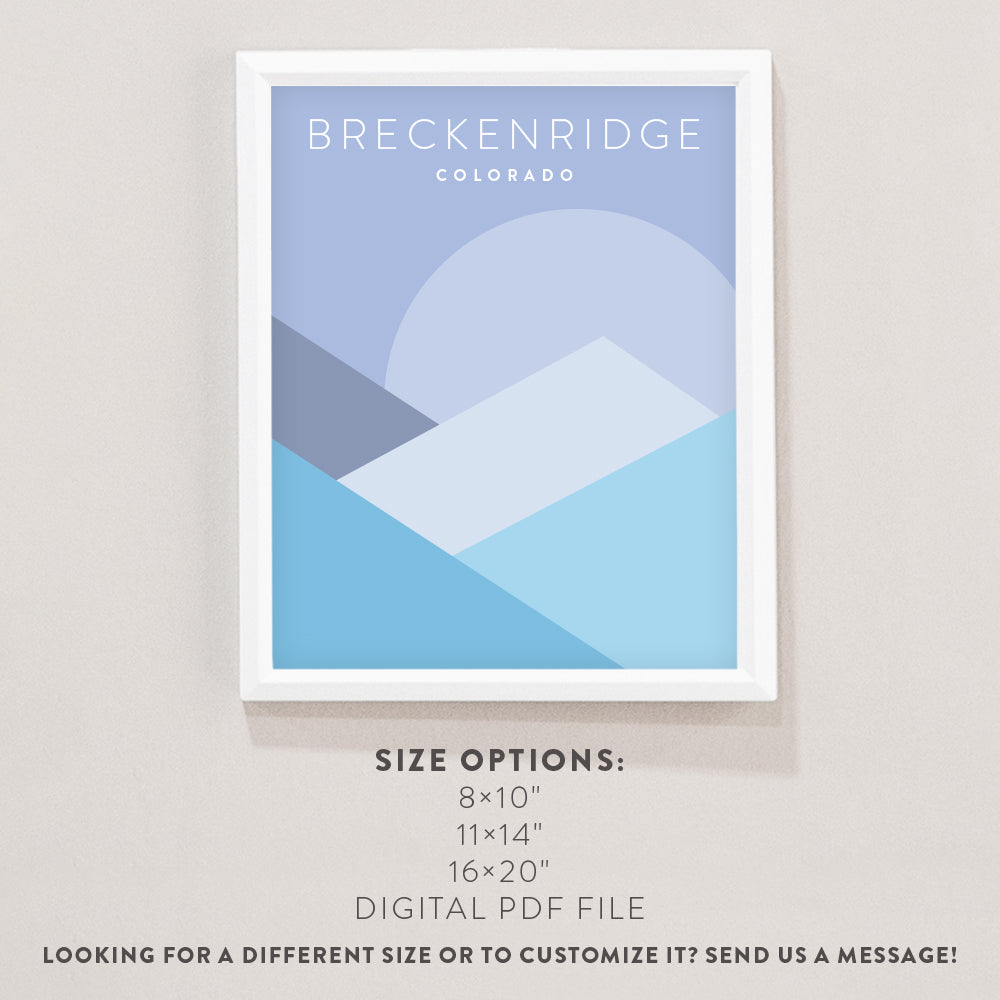 Breckenridge, Colorado Minimalist Wall Art