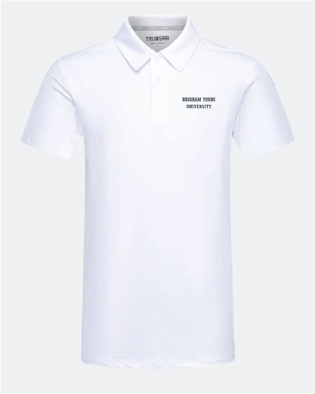 BYU Crest 2.0 Polo White