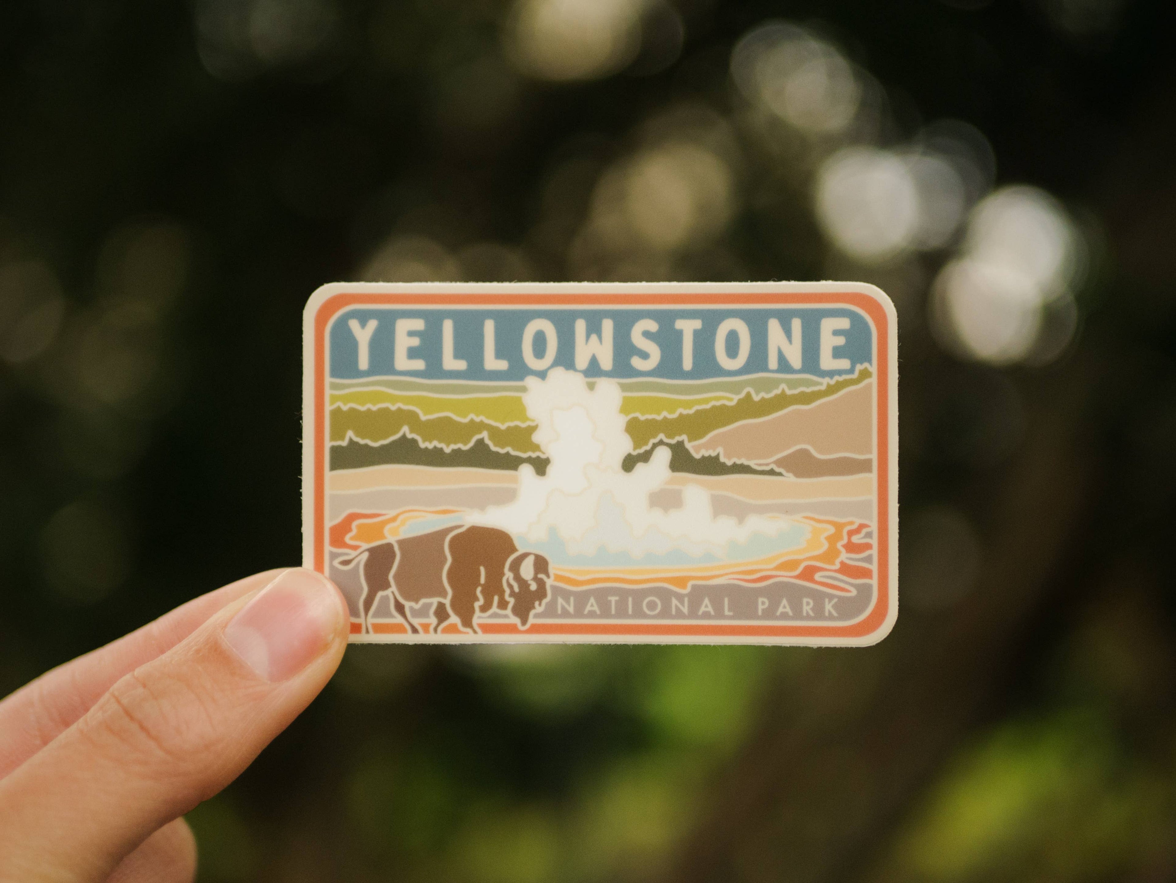 Yellowstone Grand Prismatic - License Plate Series | Sticker