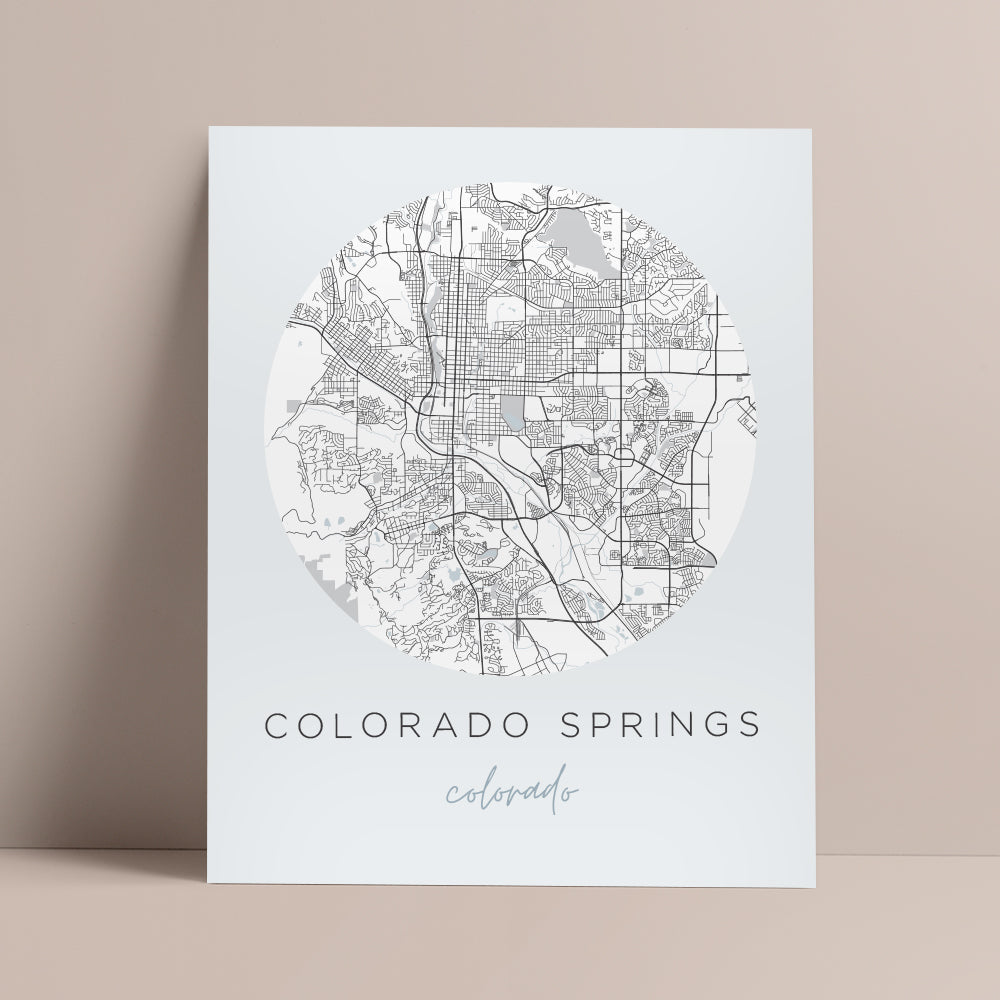 Colorado Springs, Colorado Map Poster