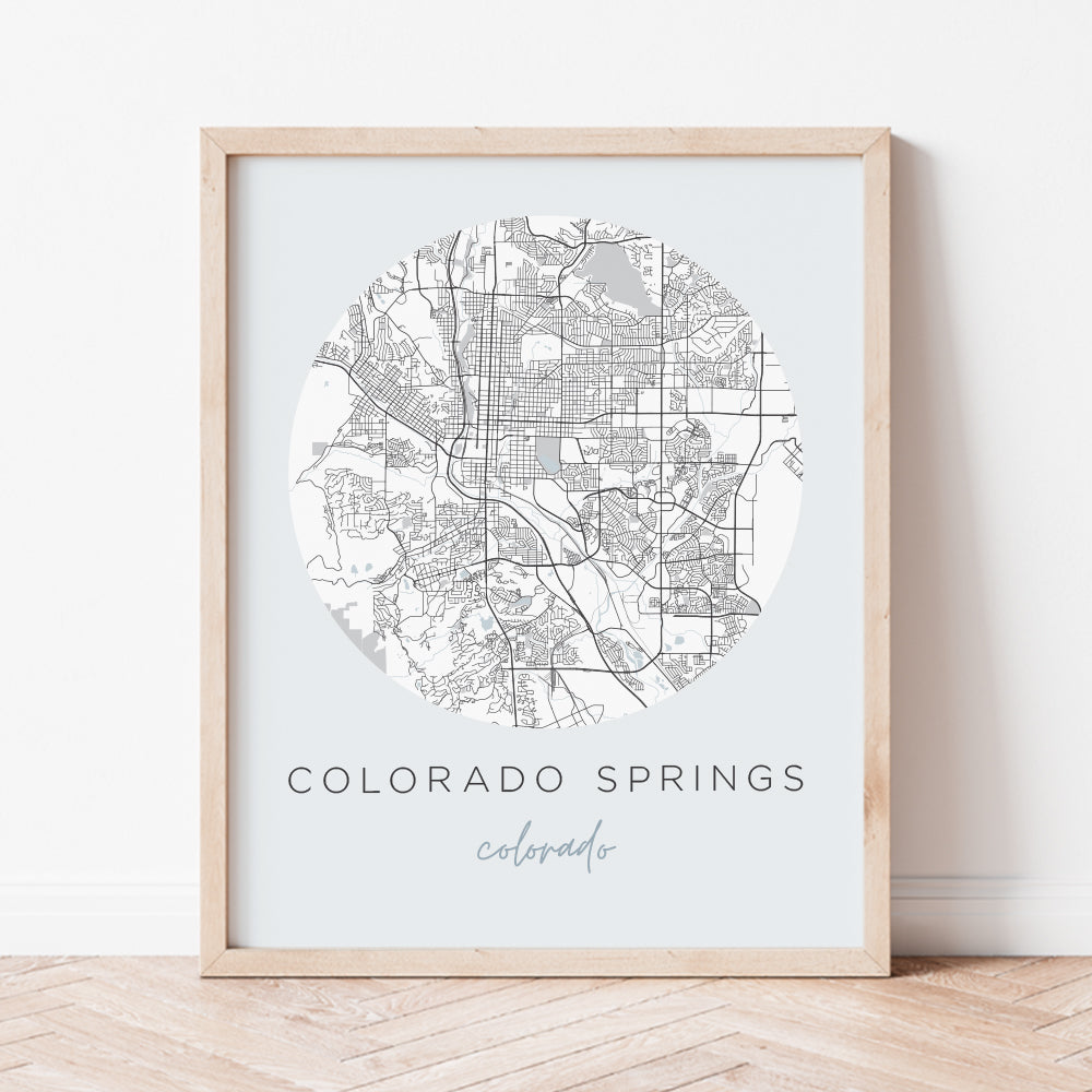 Colorado Springs, Colorado Map Poster