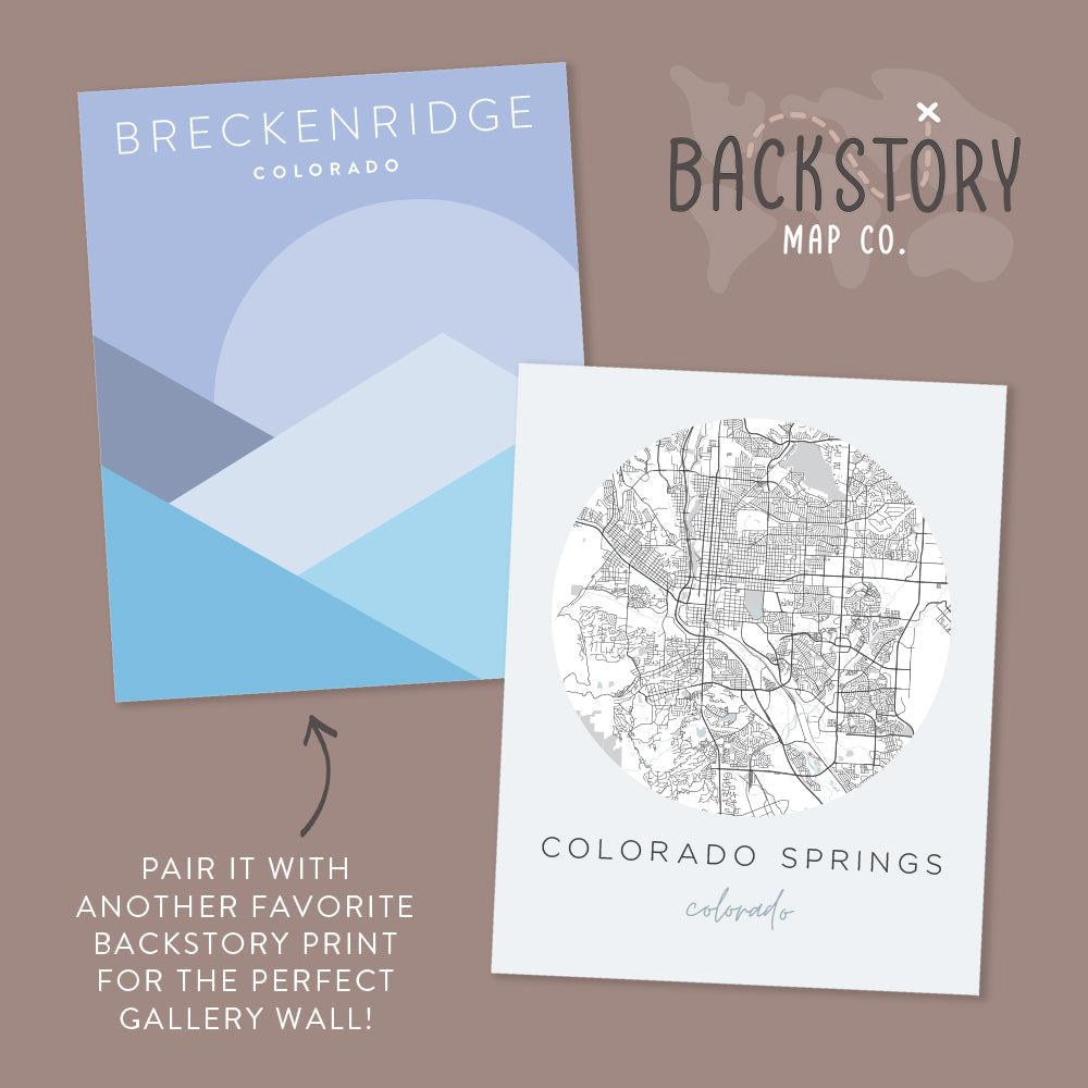 Colorado Springs, Colorado Map Poster
