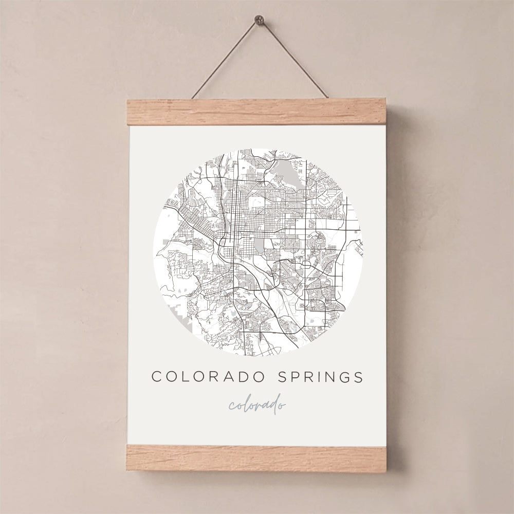 Colorado Springs, Colorado Map Poster