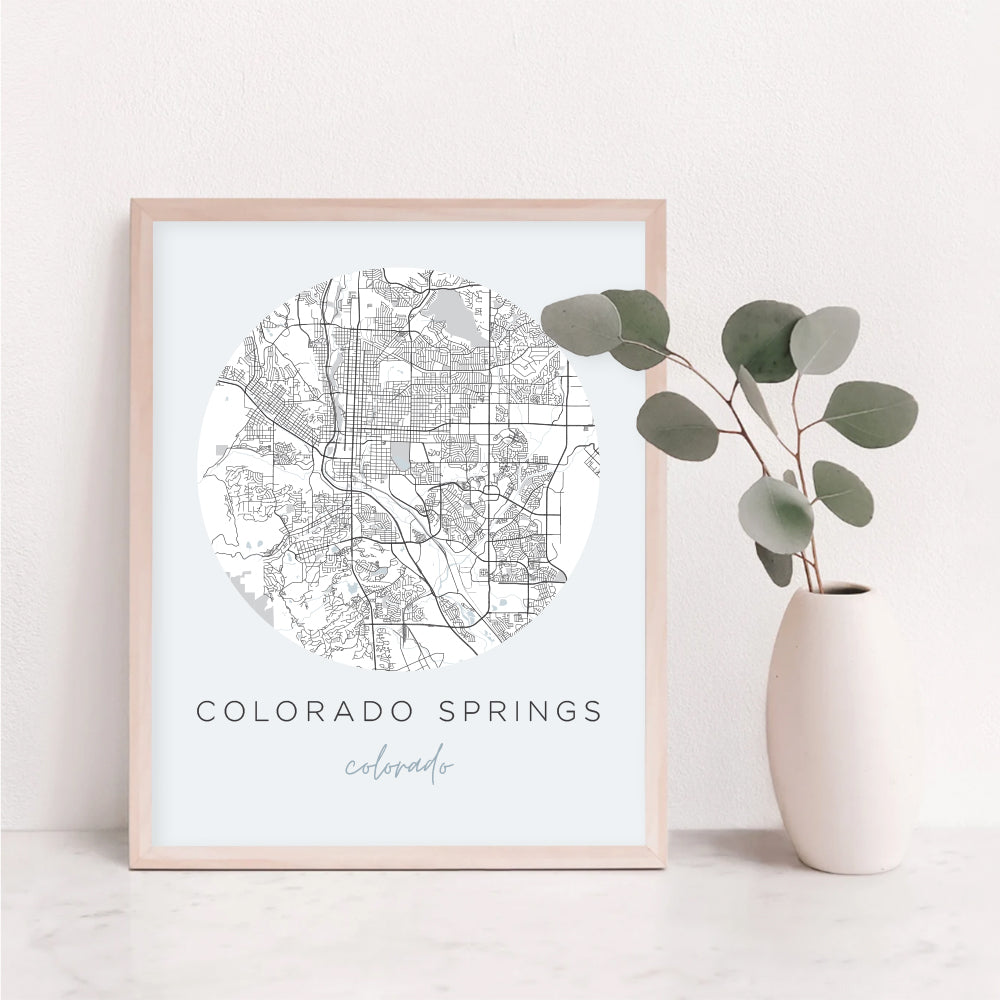 Colorado Springs, Colorado Map Poster