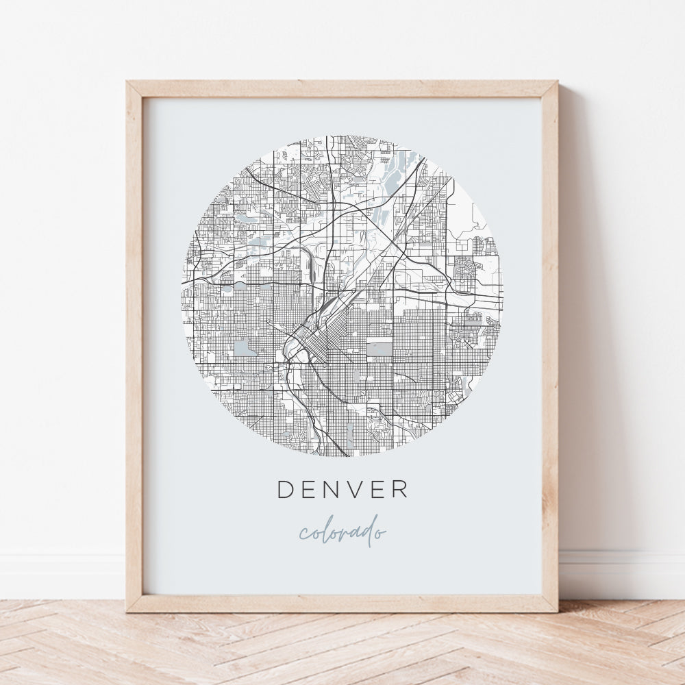 Denver, Colorado Map Poster
