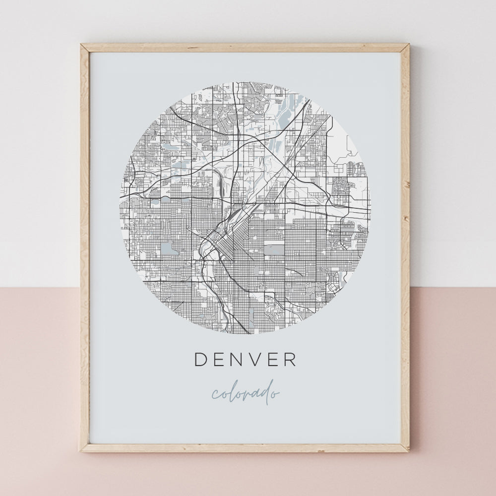 Denver, Colorado Map Poster