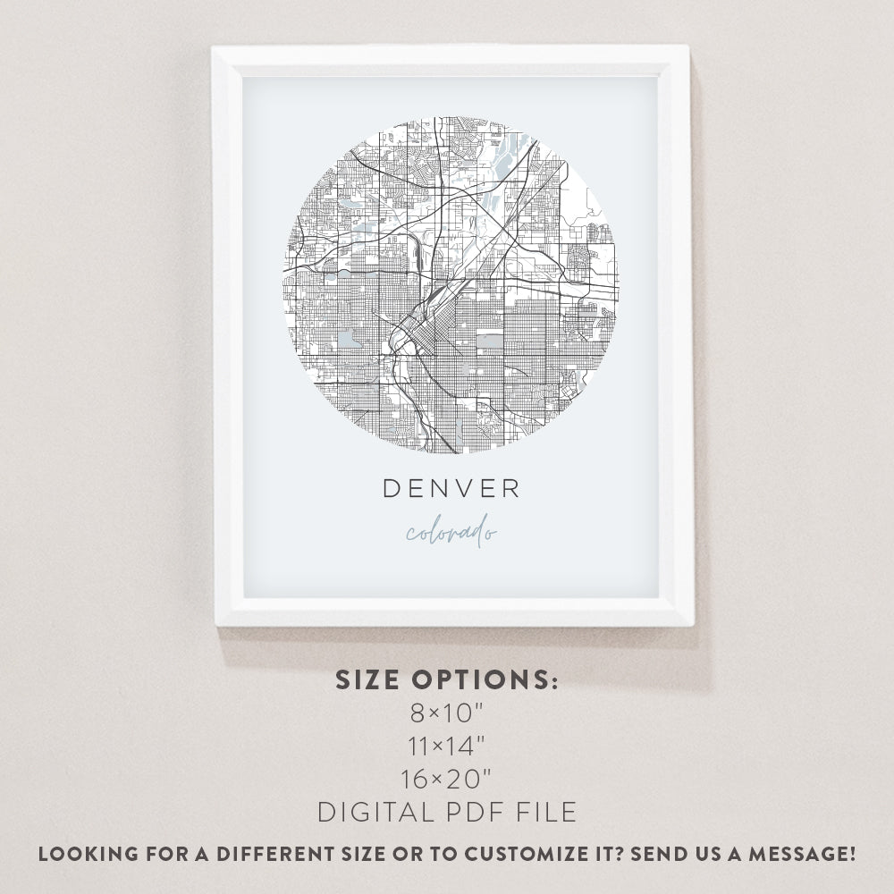 Denver, Colorado Map Poster