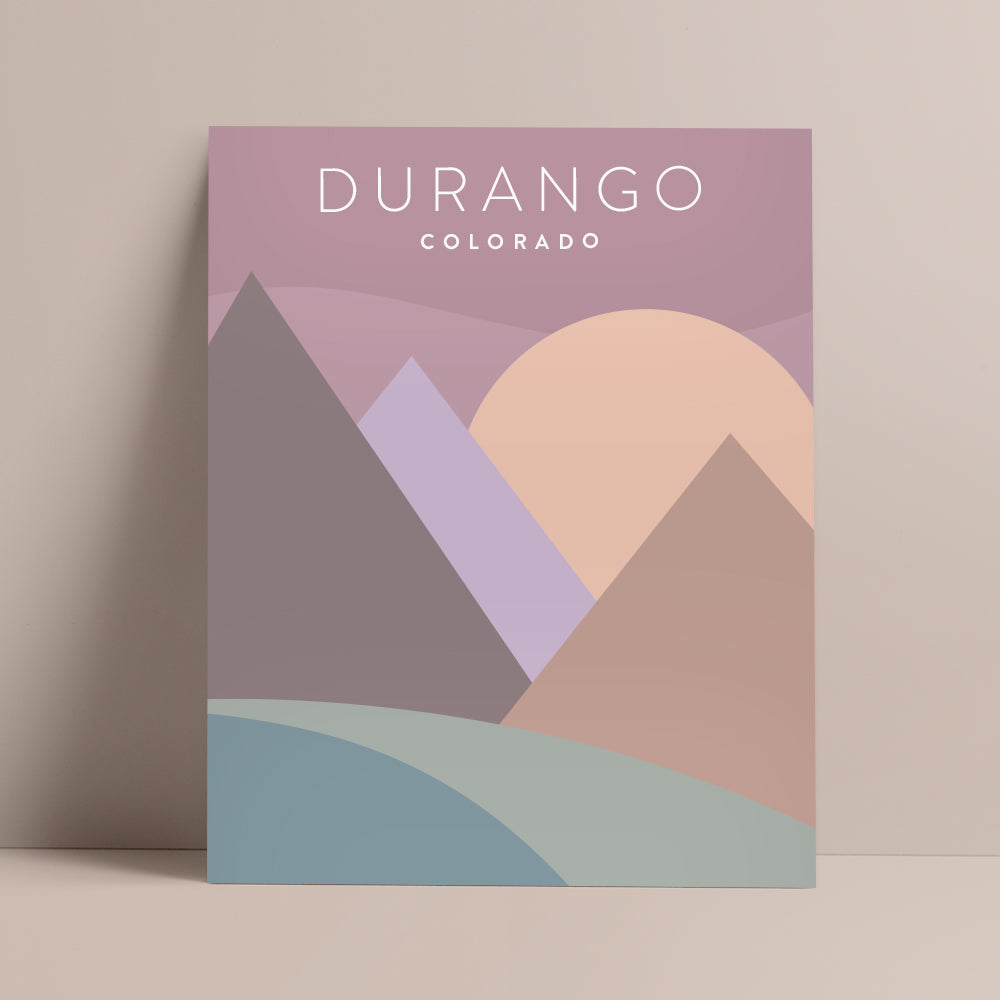 Durango, Colorado Minimalist Wall Art