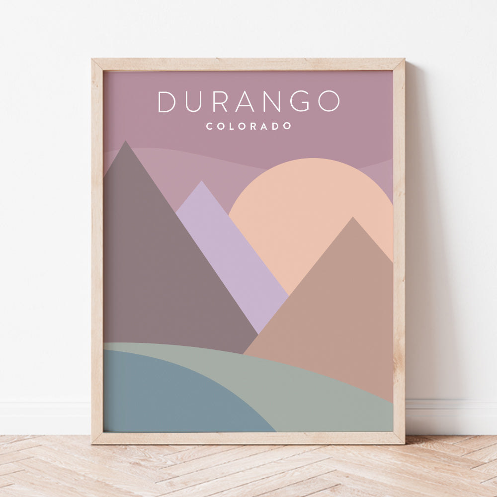 Durango, Colorado Minimalist Wall Art