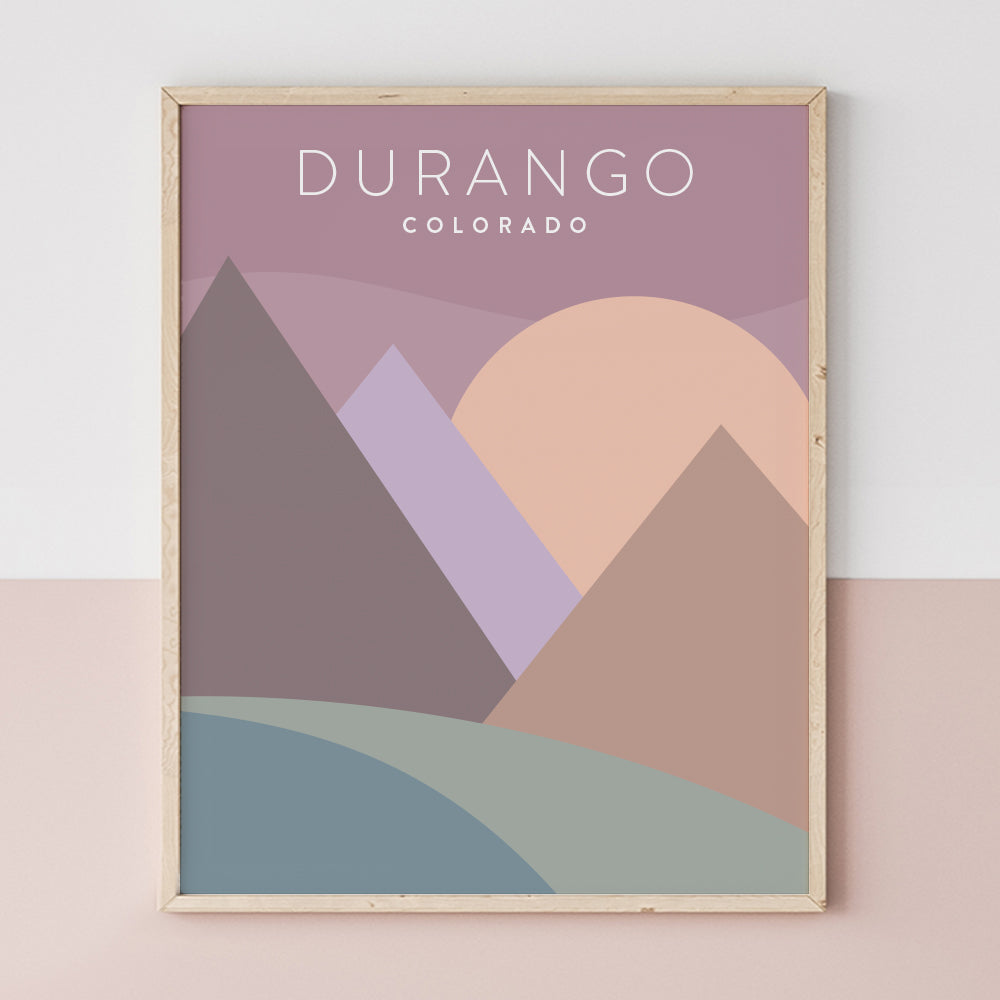 Durango, Colorado Minimalist Wall Art