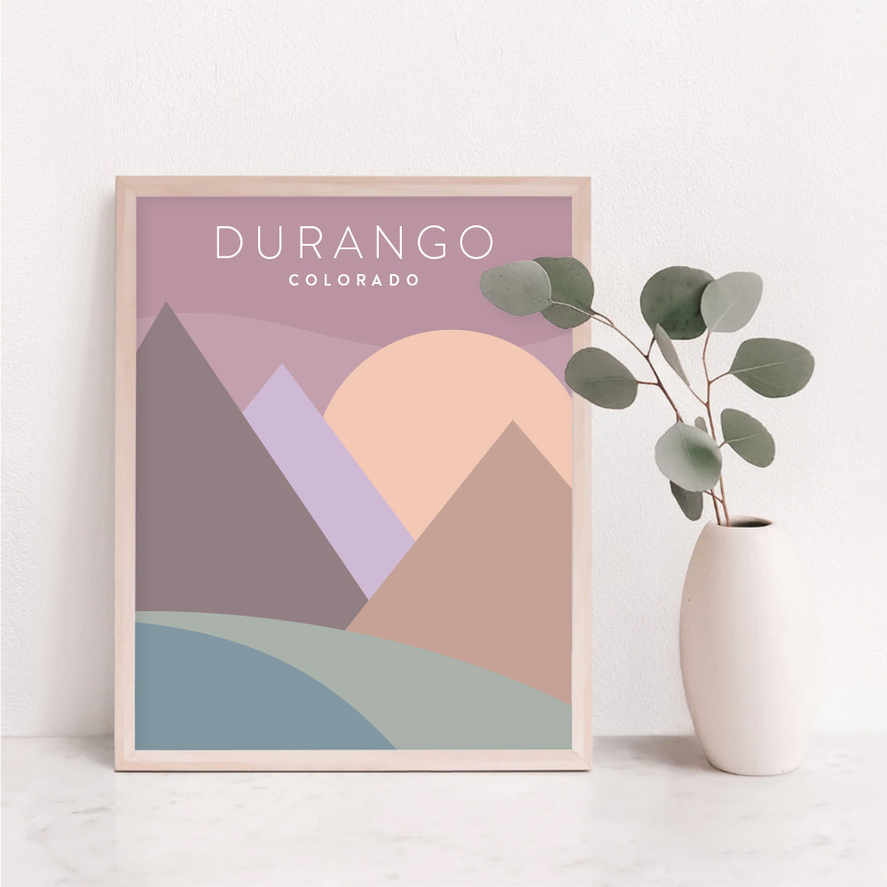 Durango, Colorado Minimalist Wall Art