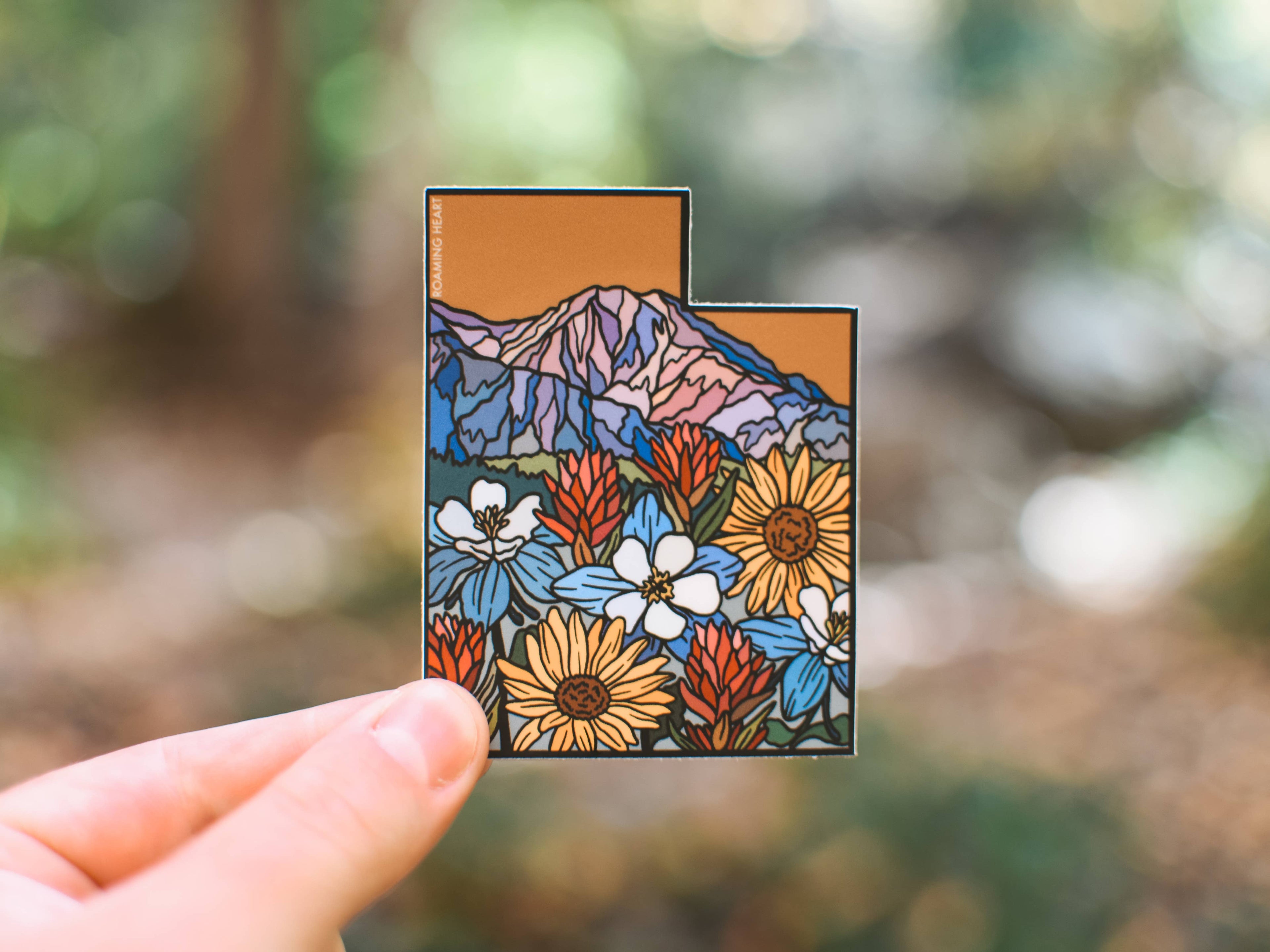 Utah Wildflower Landscape | Sticker