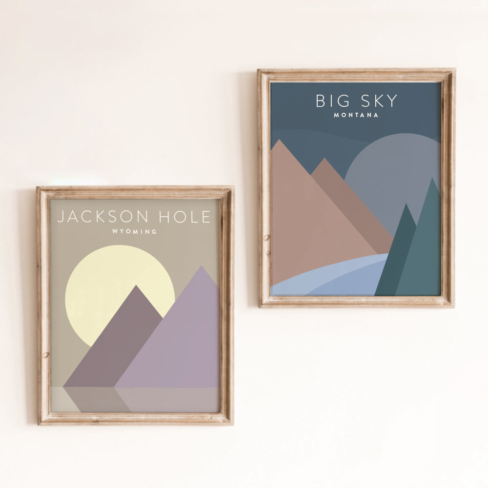 Jackson Hole, Wyoming Minimalist Wall Art