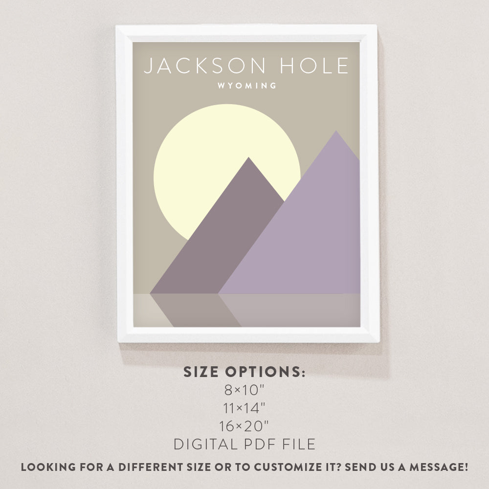 Jackson Hole, Wyoming Minimalist Wall Art