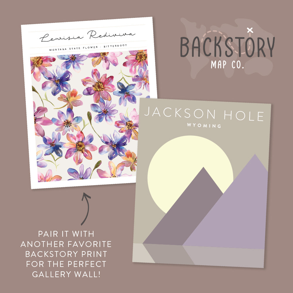 Jackson Hole, Wyoming Minimalist Wall Art