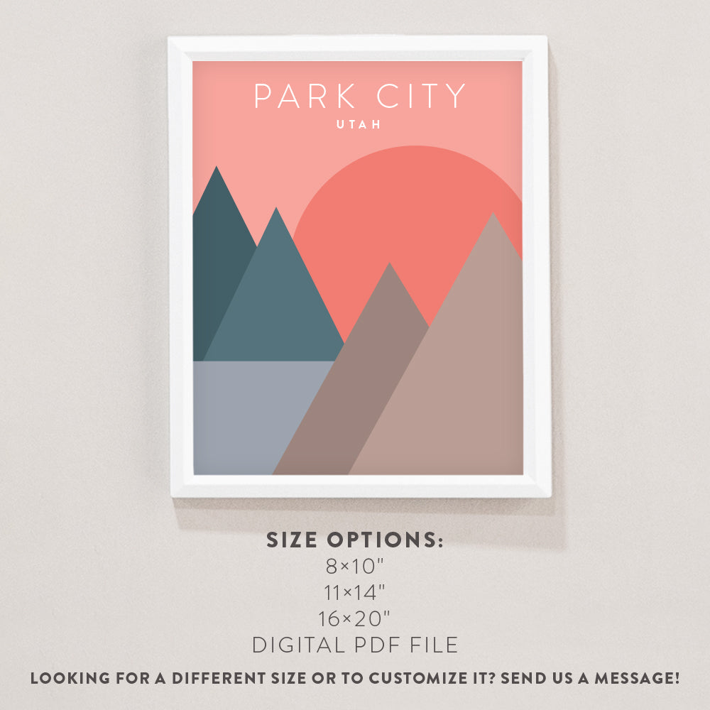 Park City, Utah Minimalist Wall Art