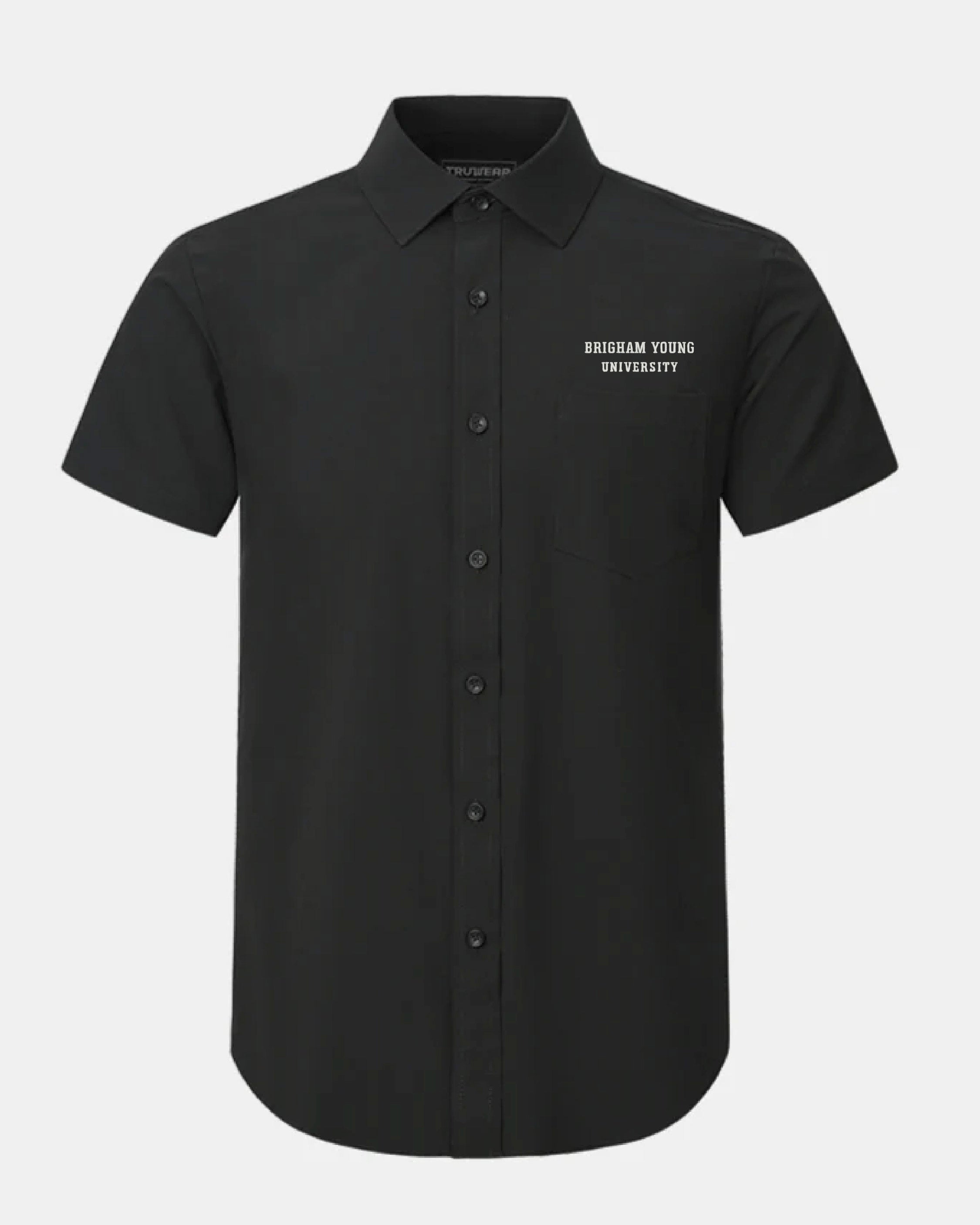 BYU Phenom Classic Black Short Sleeve Dress Shirt