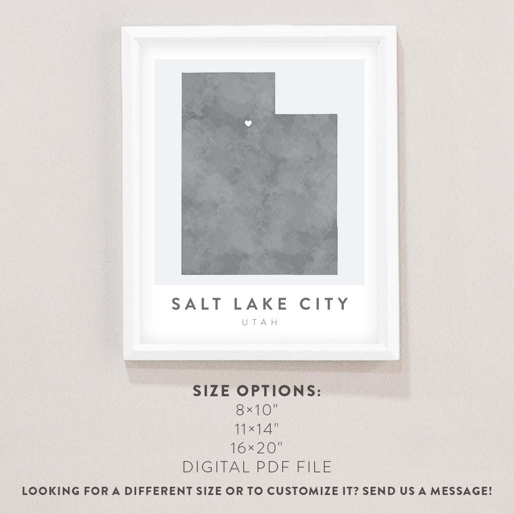 Salt Lake City, Utah Map
