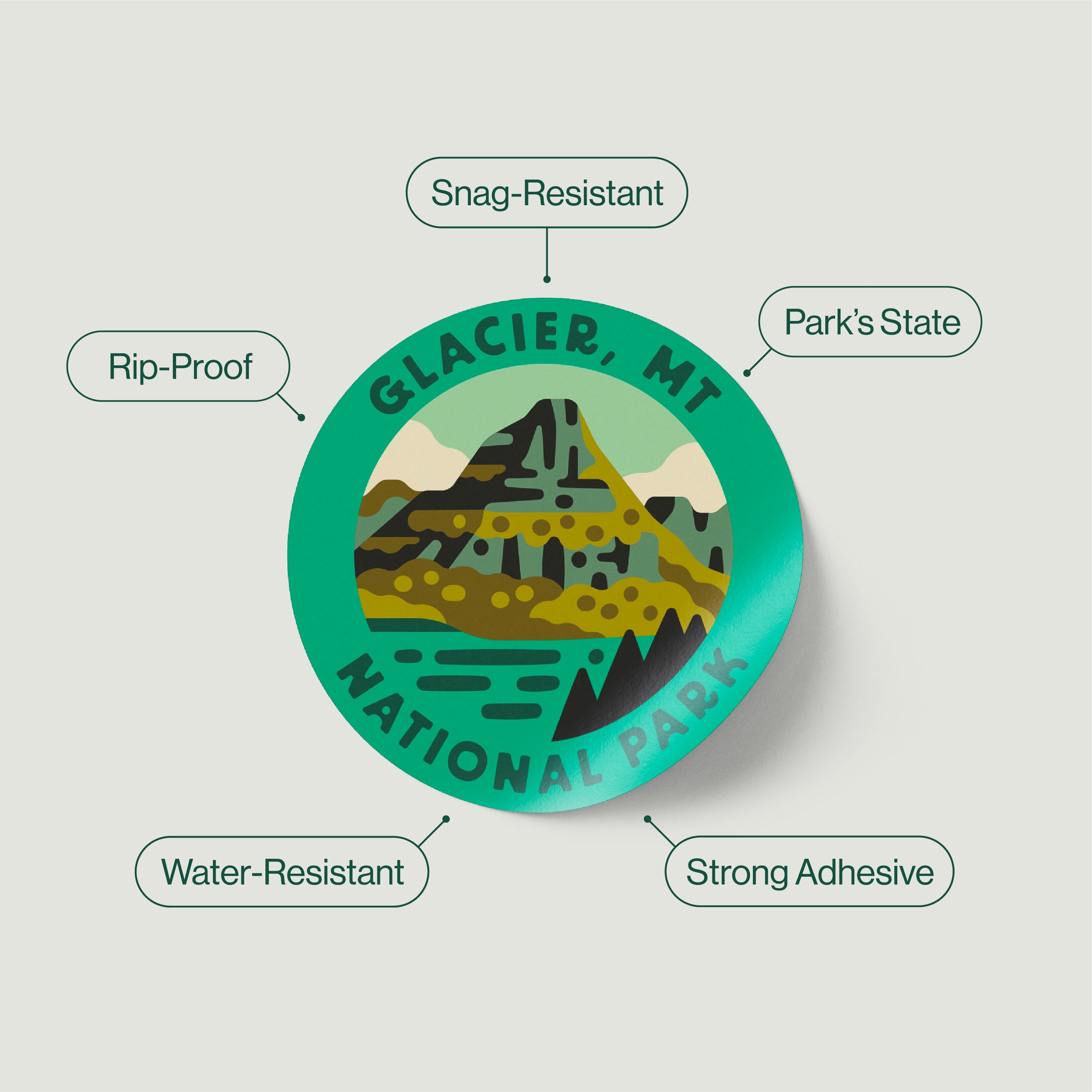 National Park Sticker Bottle | Insulated - Coal