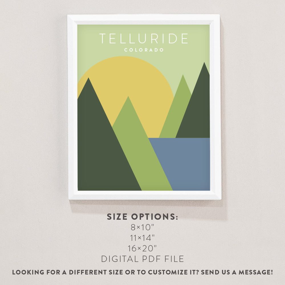 Telluride, Colorado Minimalist Wall Art
