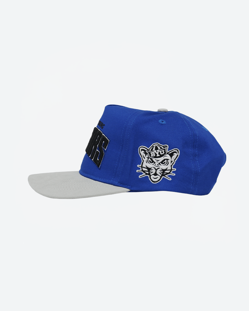 LE Cougars Royal Blue Grey Brim Hat Kids